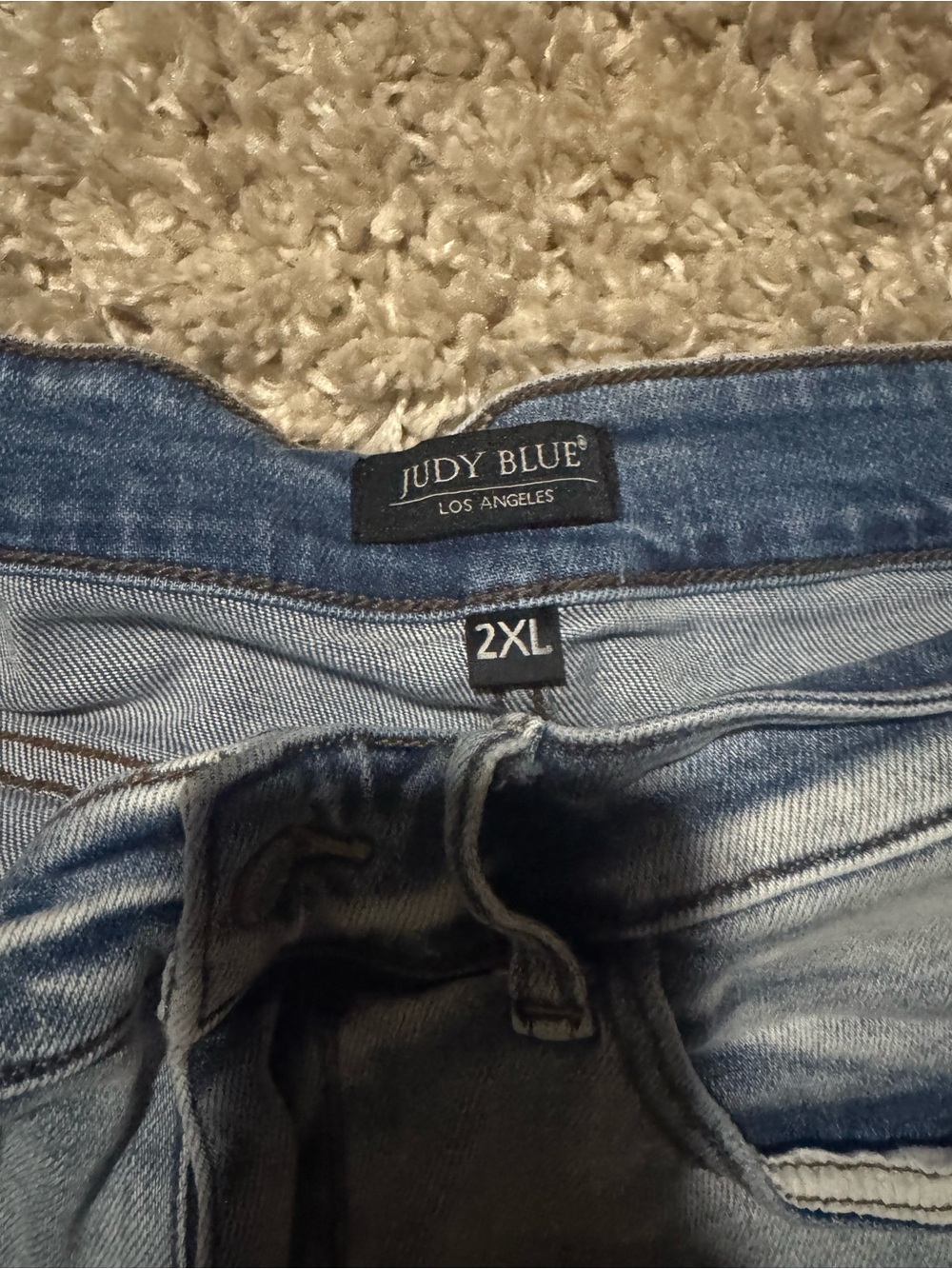 Judy Blue Light Blue Frayed Hem Denim Shorts - Picture 2 of 3